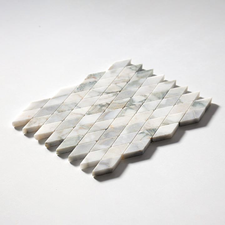 Calacatta Green Honed Rhomboid Marble Mosaic (MYS)