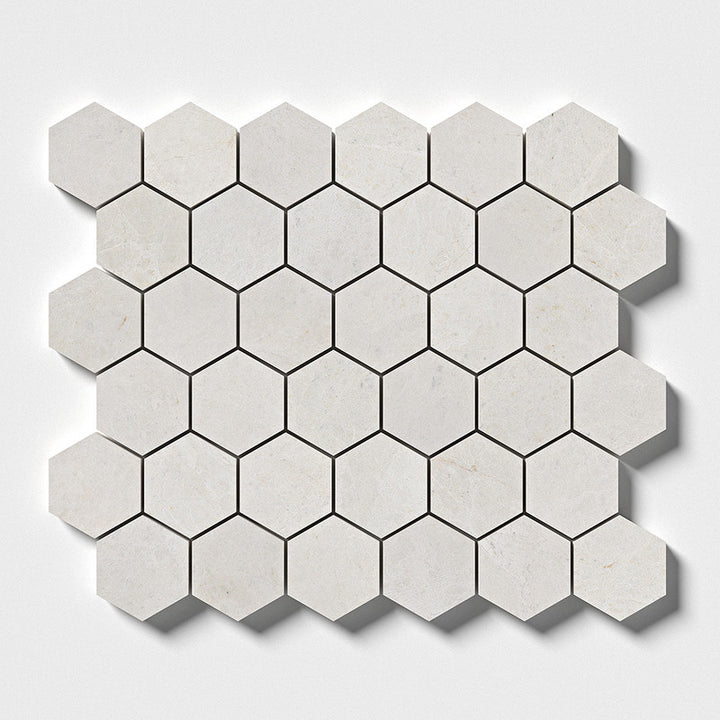 Vanilla Honed Hexagon 2 Marble Mosaic (MYS)