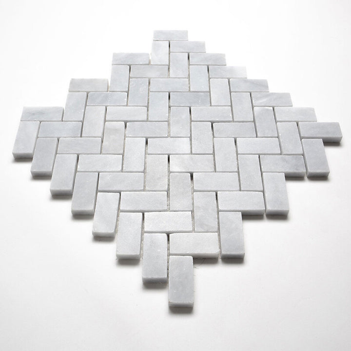 Allure Light Honed Herringbone 1x2 Marble Mosaic (MYS)