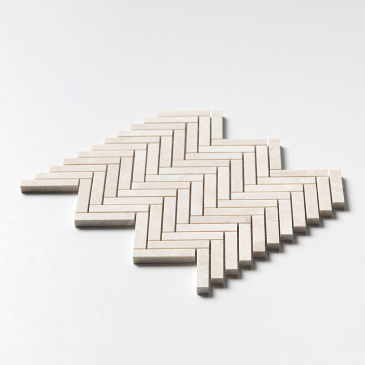 Delano Honed Herringbone 5/8x3 Marble Mosaic (MYS)