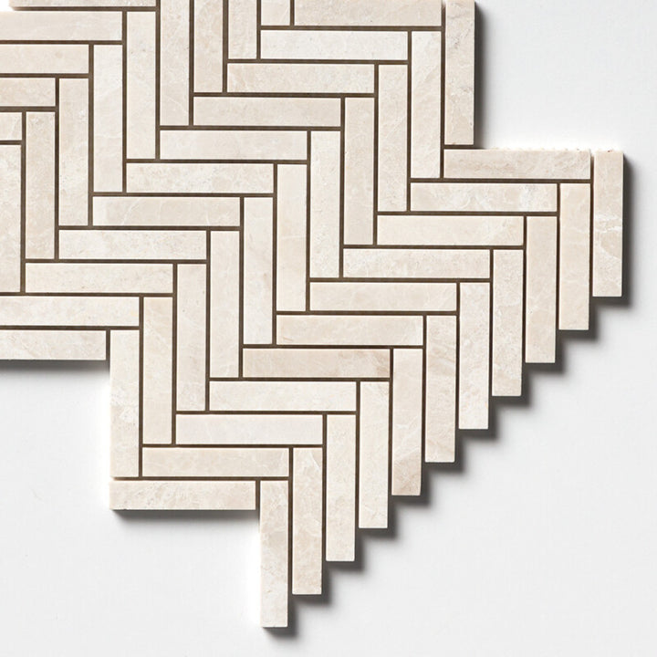 Delano Honed Herringbone 5/8x3 Marble Mosaic (MYS)