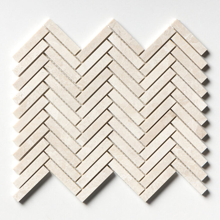 Delano Honed Herringbone 5/8x3 Marble Mosaic (MYS)