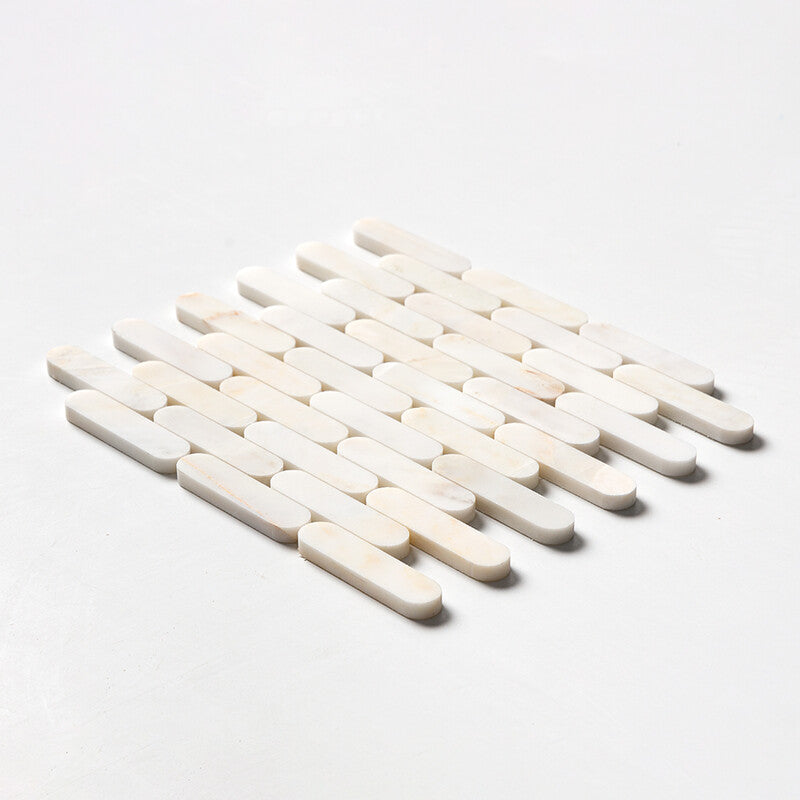 Calacatta Amber Honed Pill Marble Mosaic (MYS)