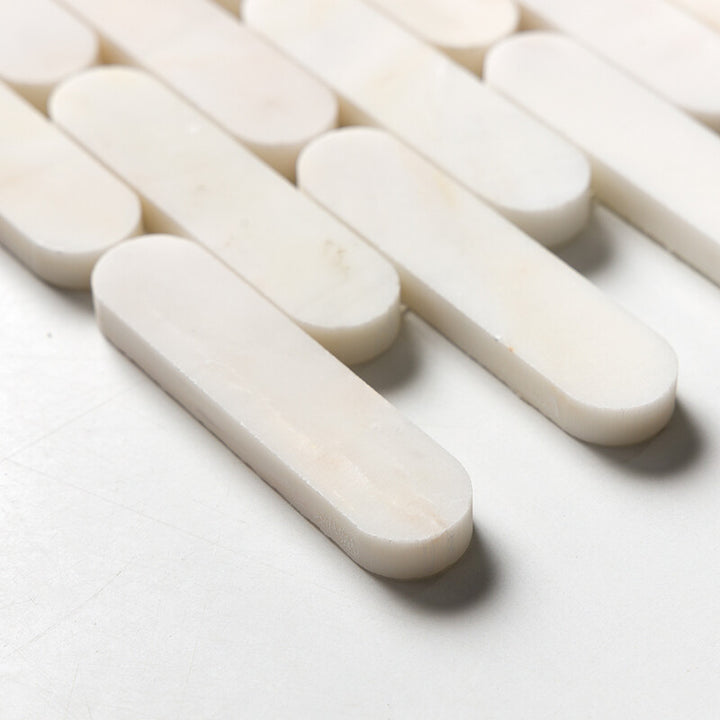 Calacatta Amber Honed Pill Marble Mosaic (MYS)