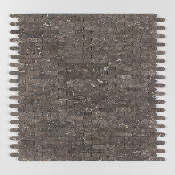 Silver Drop Honed Pill Marble Mosaic (MYS)
