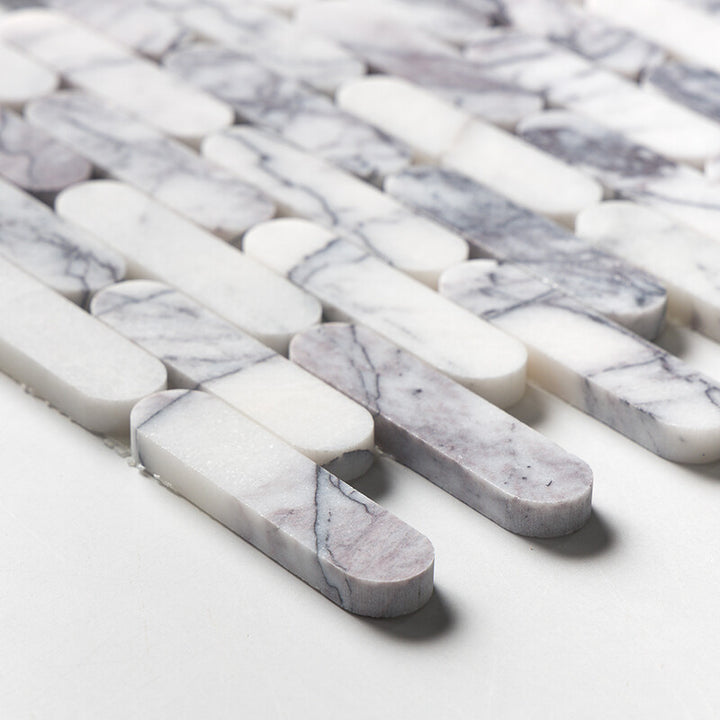 Lilac Honed Pill Marble Mosaic (MYS)