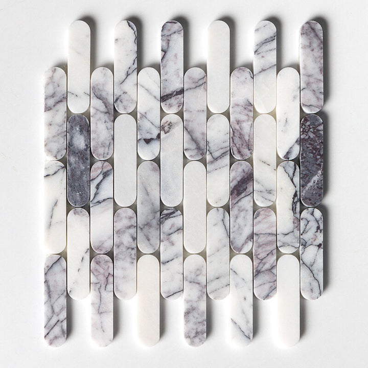 Lilac Honed Pill Marble Mosaic (MYS)