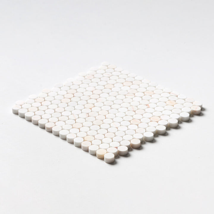 Confetti Honed Penny Round Marble Mosaic (MYS)