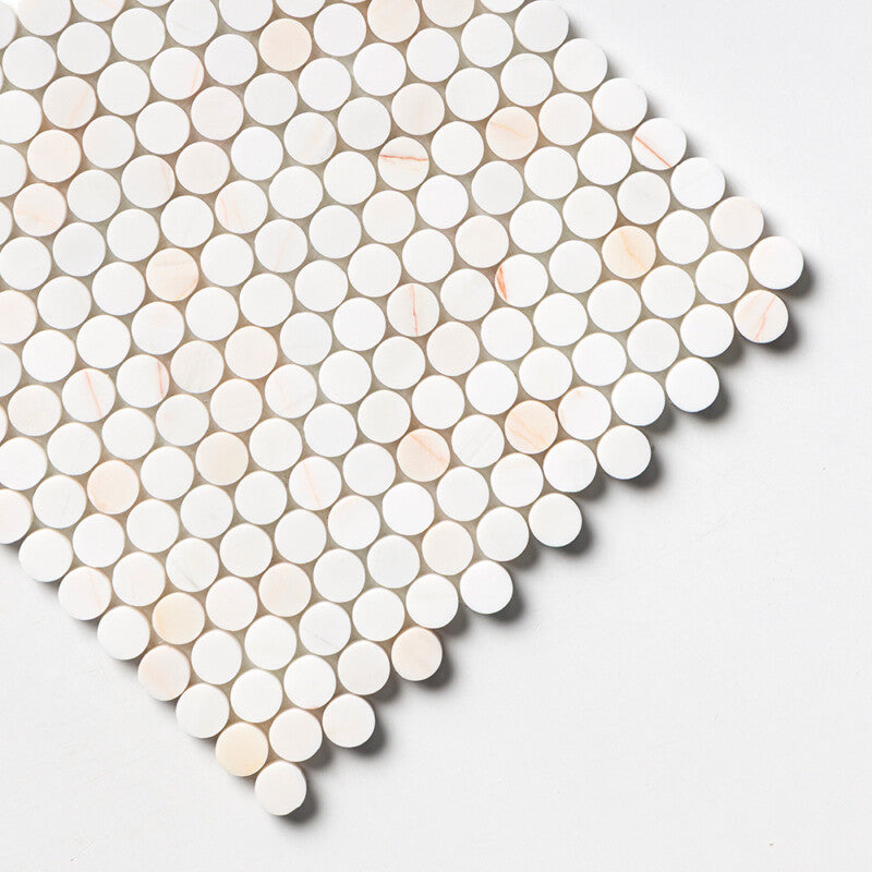 Confetti Honed Penny Round Marble Mosaic (MYS)