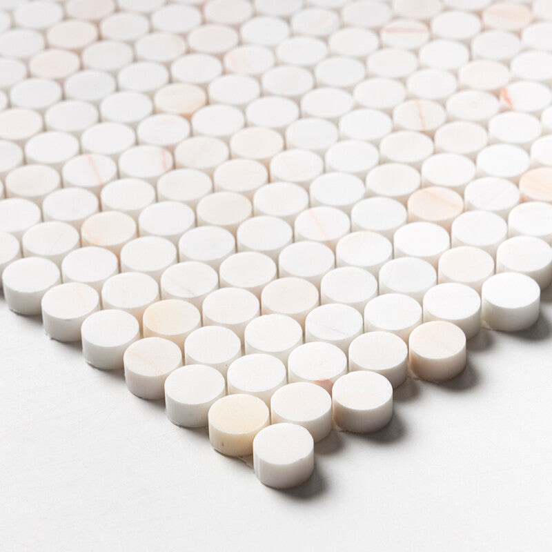 Confetti Honed Penny Round Marble Mosaic (MYS)