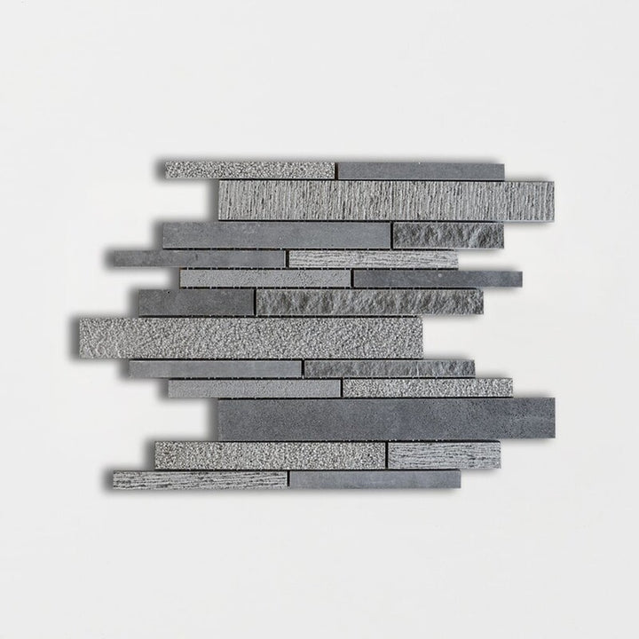 Basalto Multi Finish Split Face Basalt Mosaic (MYS)