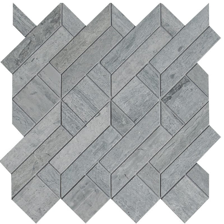 Haisa Blue Honed Fontainebleau Parquet Marble Mosaic (MYS)