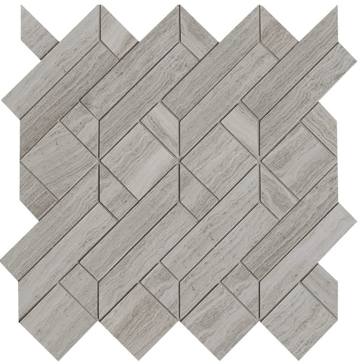 Haisa Light Honed Fontainebleau Parquet Marble Mosaic (MYS)