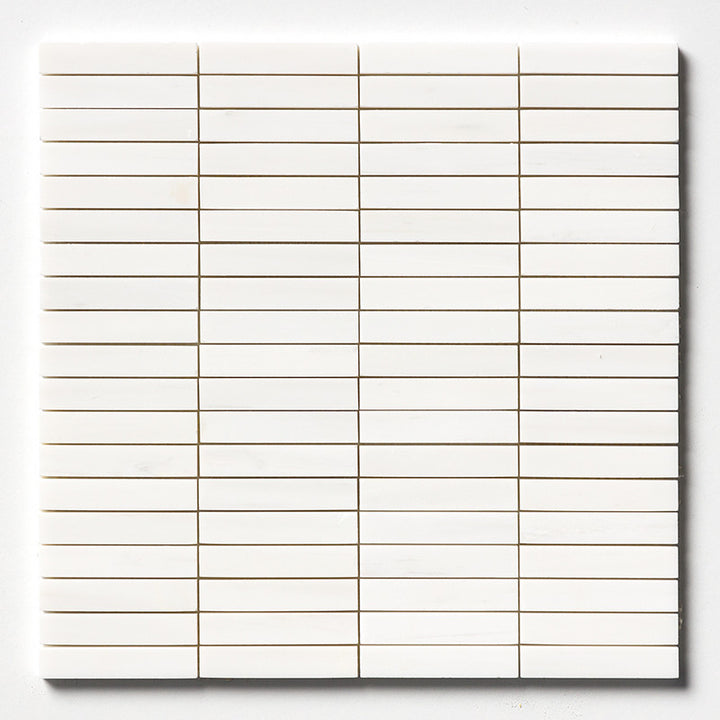 Bianco Dolomiti Honed 5/8x3 Marble Mosaic (MYS)