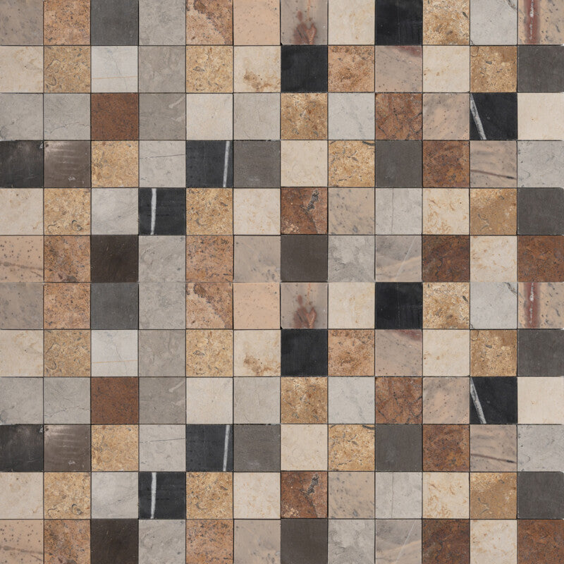 Multicolor Multi Finish 2x2 Limestone Mosaic (MYS)