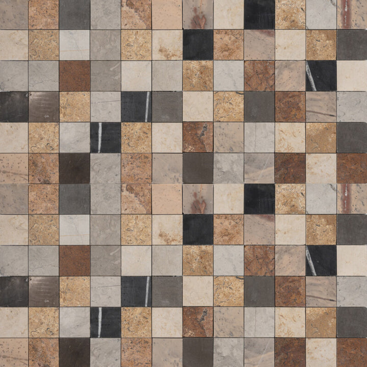 Multicolor Multi Finish 2x2 Limestone Mosaic (MYS)