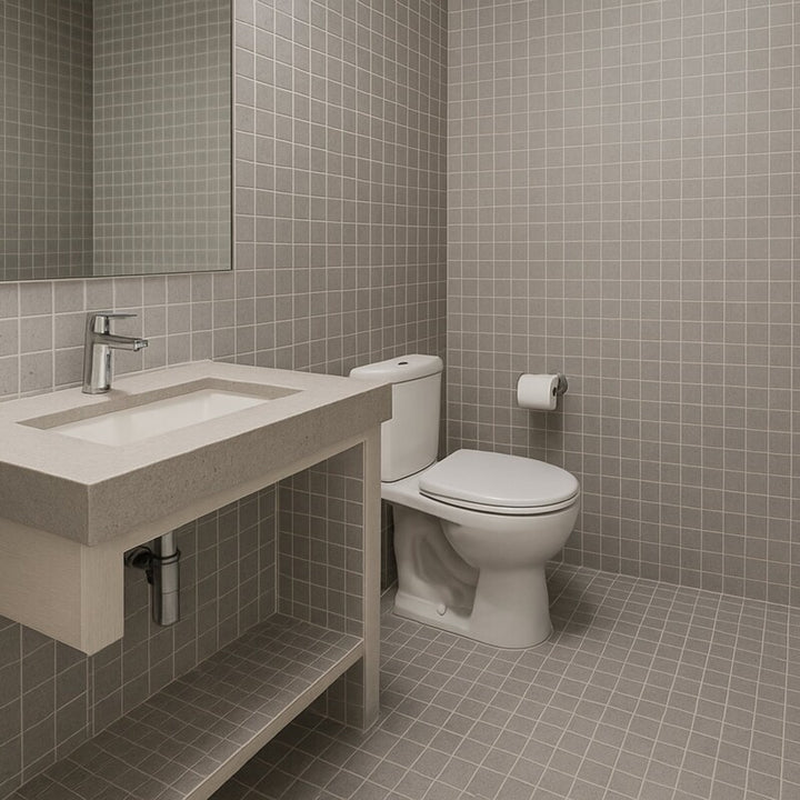 Gray Matte 2x2 Limestone Look Porcelain Mosaic (MYS)