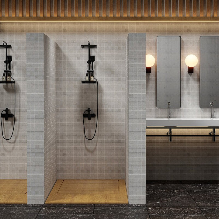 Gray Matte 2x2 Limestone Look Porcelain Mosaic (MYS)