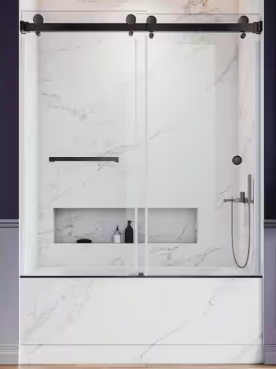 Unikoo Frameless Bypass Bathtub Door UKD01