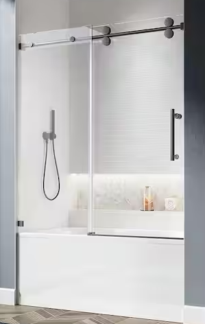 Unikoo Frameless Single Slide Bathtub Door UKS04