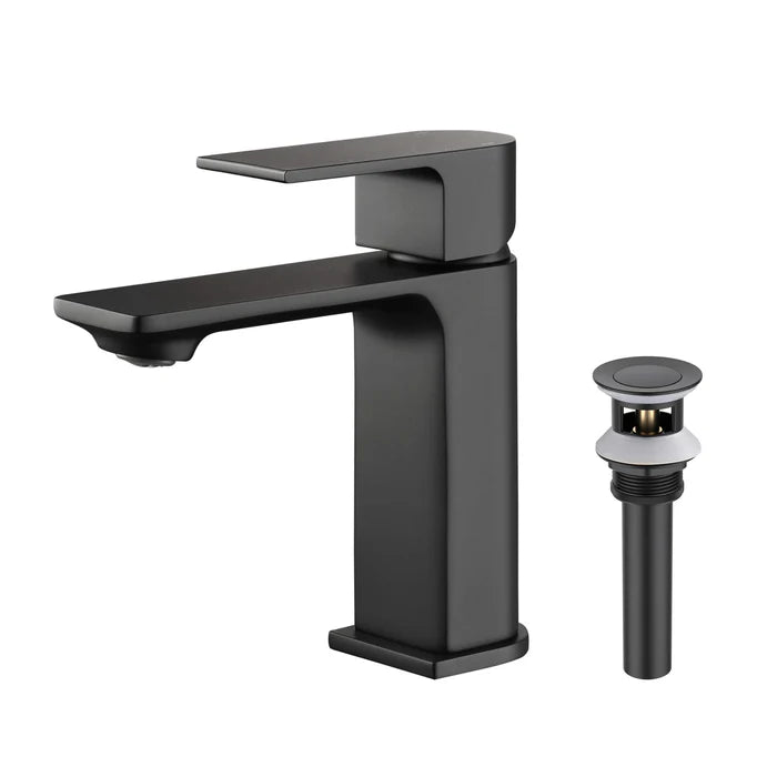 Aurora Single Handle Bathroom Vanity Sink Faucet with Pop Up Drain CBF-1001 (CF)