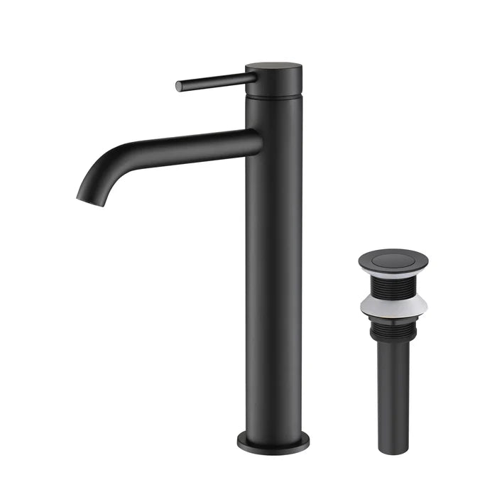Halo Single Handle Bathroom Vessel Sink Faucet with Pop Up Drain - CBF-1009 (CF)