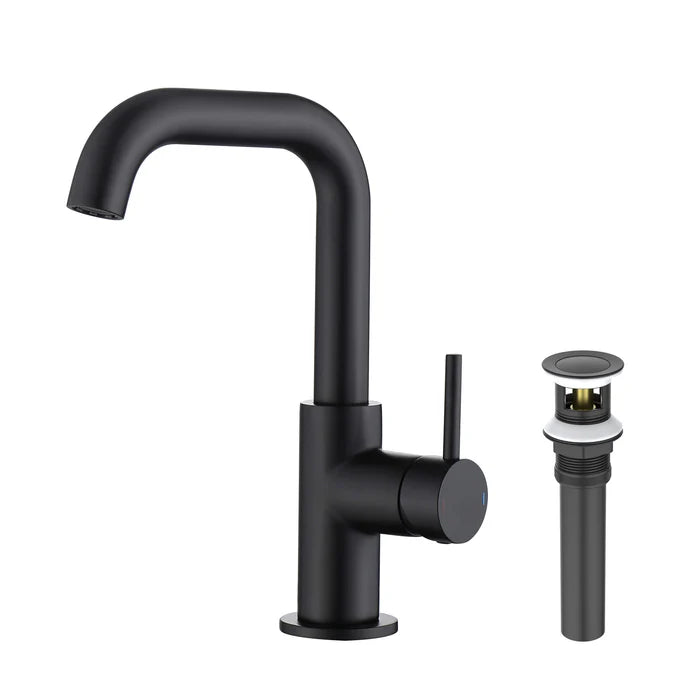 Tampa Single Handle High-Arc Bathroom Vanity Sink Faucet - CBF-1028 (CF)