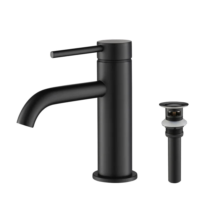 Halo Single Handle Bathroom Vanity Sink Faucet with Pop Up Drain - CBF-1008 (CF)