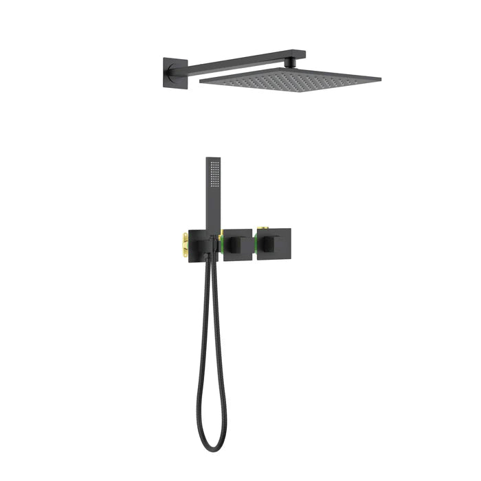 Quadra 2-Function Thermostatic Wall Mount Shower System With Rough-in Valve - CSF-4014 (CF)