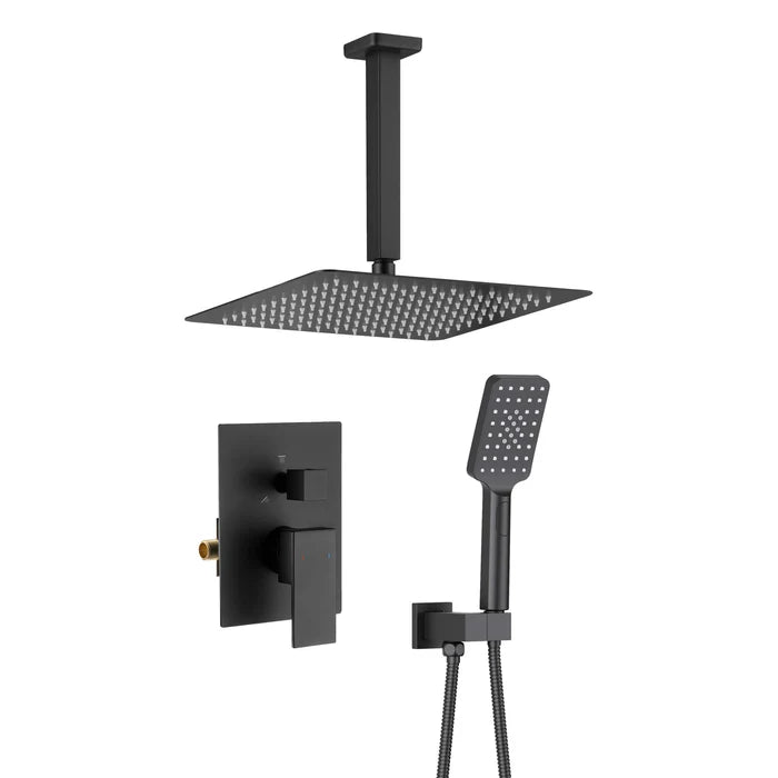 Quadra Pressure Balanced 2-Function Ceiling Mount Shower System with Rough-In Valve - CSF-4012 (CF)