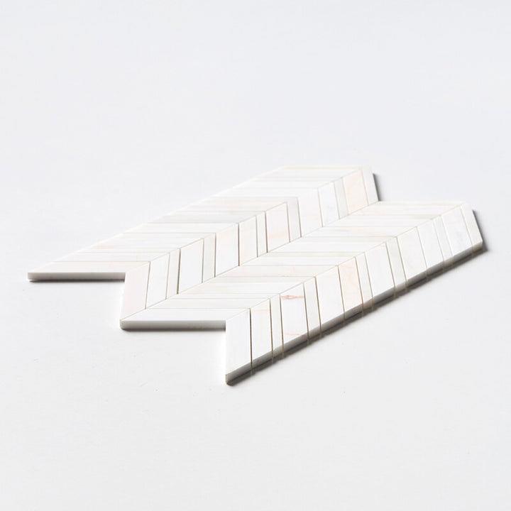 Confetti Honed Chevron Fusion Marble Mosaic (MYS)