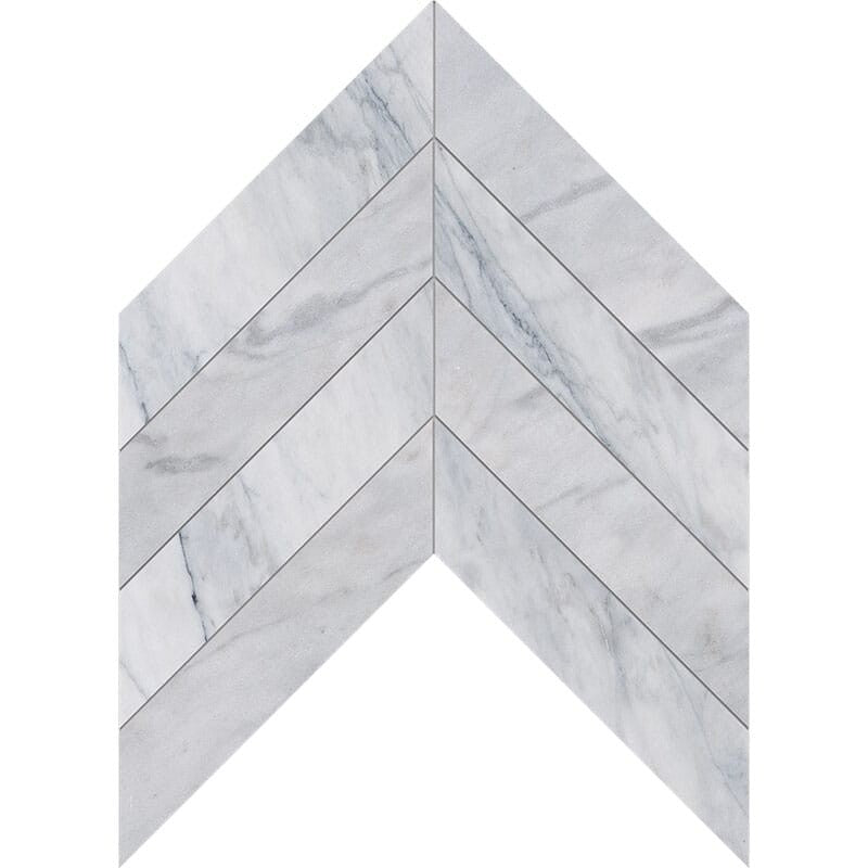 Avenza Honed Chevron Waterjet Marble Mosaic (MYS)