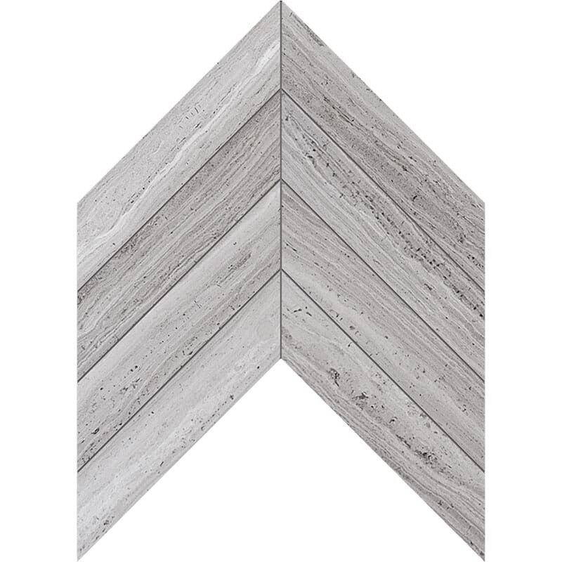 Haisa Light Honed Chevron Waterjet Marble Mosaic (MYS) – Timeless Tile NYC