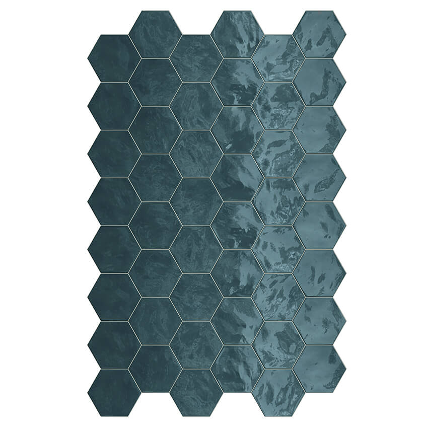 Hexa Aegean Blue Hex Mosaics (GST)