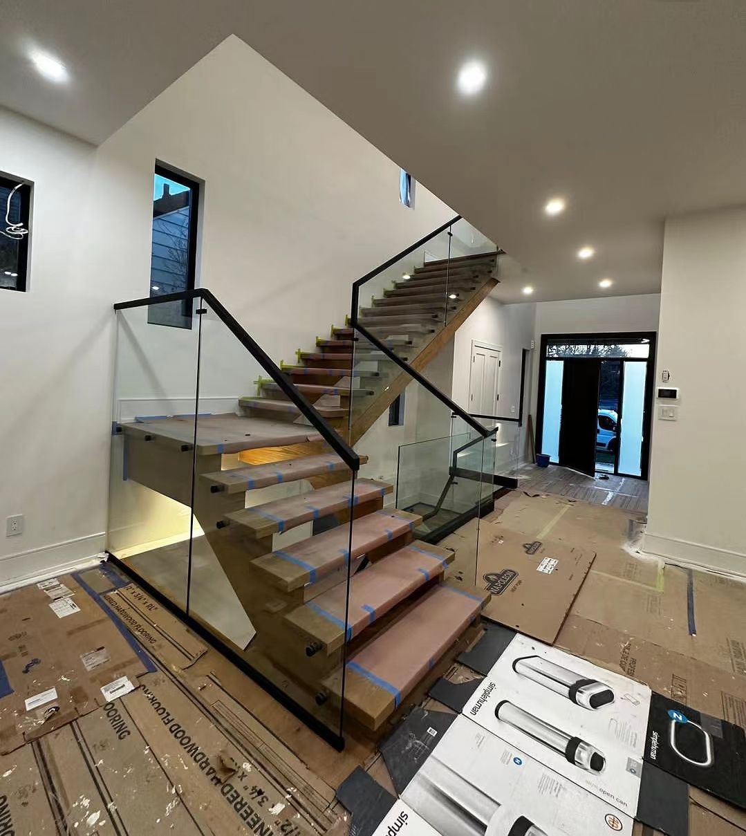 Balcony and Stairway Glass Railing