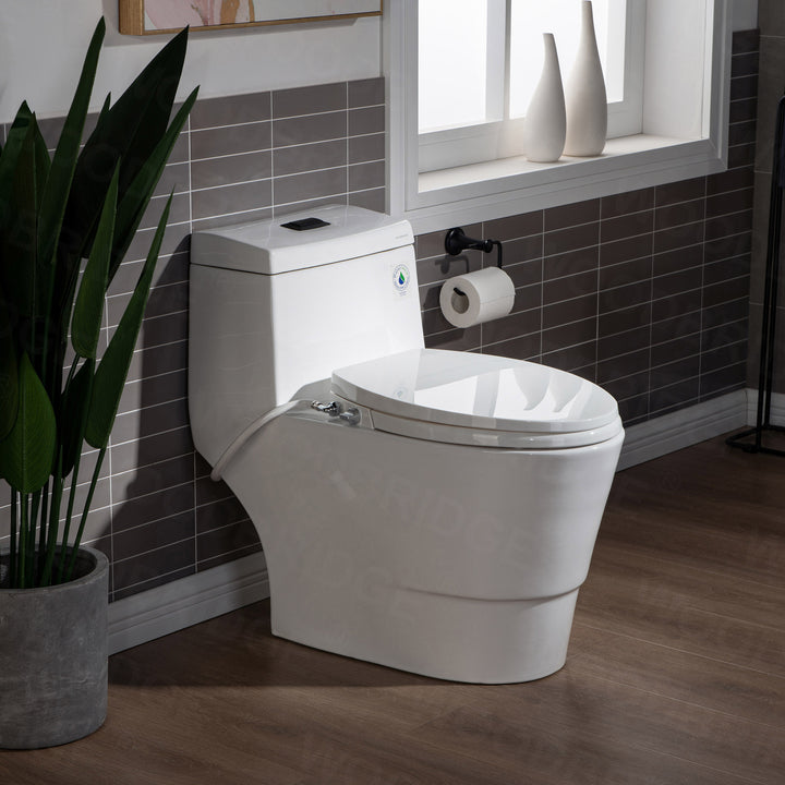 Woodbridge Toilet with Bidet Seat T-0042