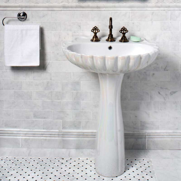 Glacier Honed Hexagon 2 Marble Mosaic (MYS)