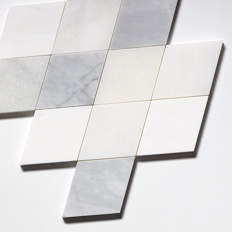 Afyon White, Avenza Light, Dolomite, Gla Multi Finish Almas Marble Mosaic (MYS)