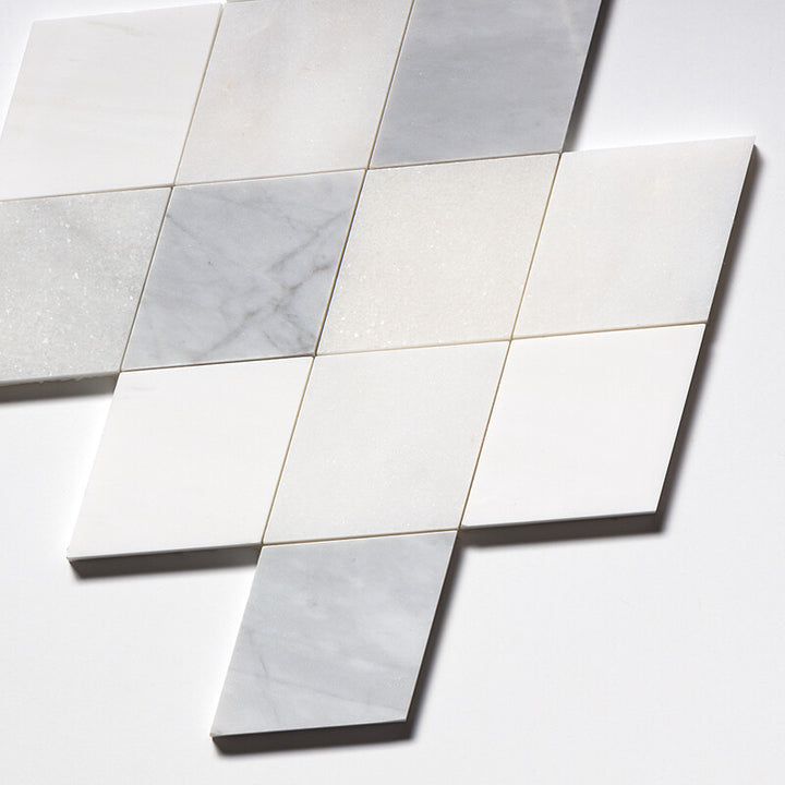 Afyon White, Avenza Light, Dolomite, Gla Multi Finish Almas Marble Mosaic (MYS)