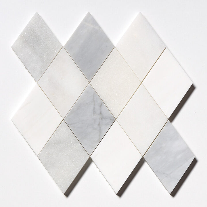 Afyon White, Avenza Light, Dolomite, Gla Multi Finish Almas Marble Mosaic (MYS)