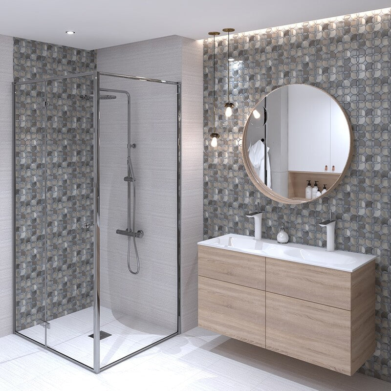 Afyon Grey, Palisandra Multi Finish Constantine Marble Mosaic (MYS)