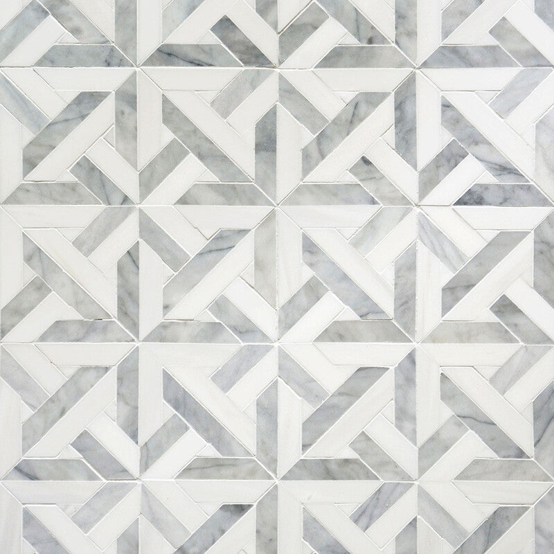 Avenza Light, Snow White Multi Finish Marmara Marble Mosaic (MYS)