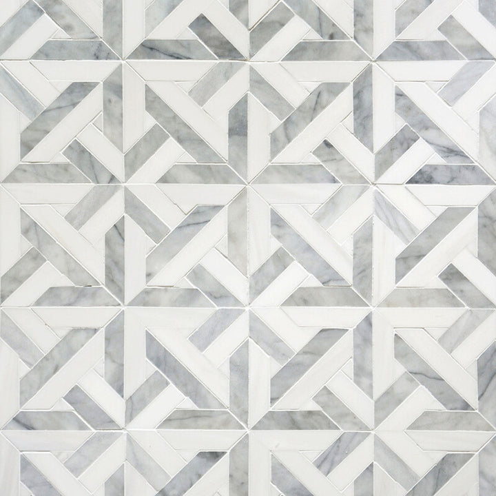 Avenza Light, Snow White Multi Finish Marmara Marble Mosaic (MYS)