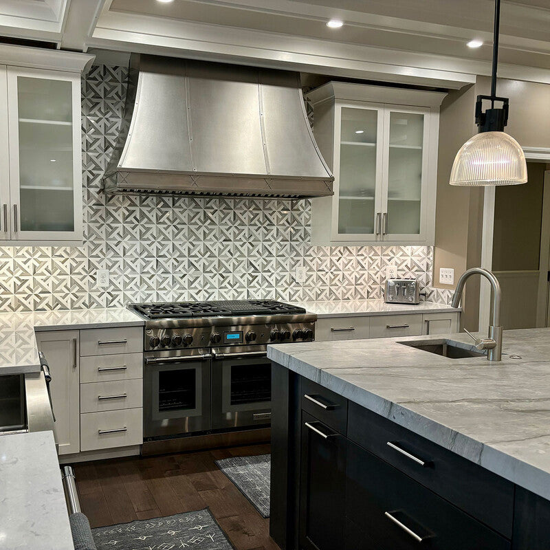 Dolomite, Skyline Vein Cut Multi Finish Marmara Marble Mosaic (MYS)