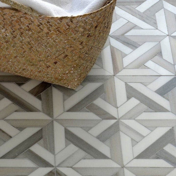 Dolomite, Skyline Vein Cut Multi Finish Marmara Marble Mosaic (MYS)
