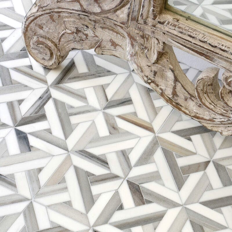 Dolomite, Skyline Vein Cut Multi Finish Marmara Marble Mosaic (MYS)