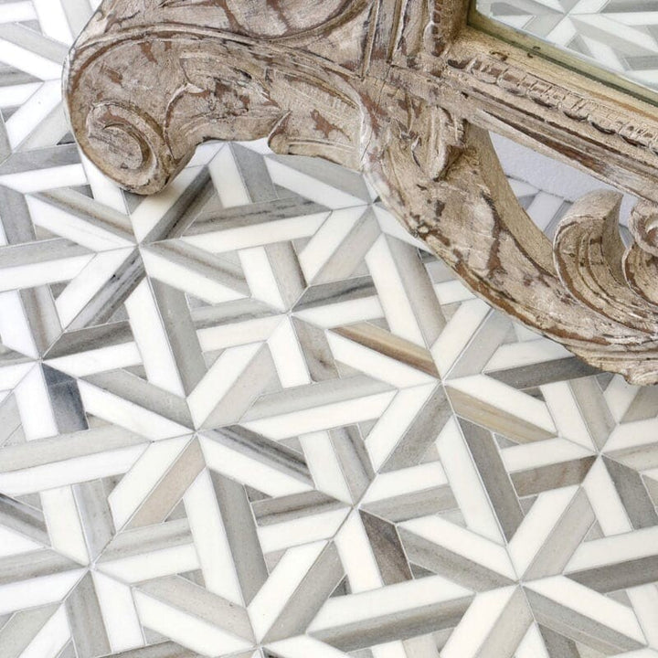 Dolomite, Skyline Vein Cut Multi Finish Marmara Marble Mosaic (MYS)