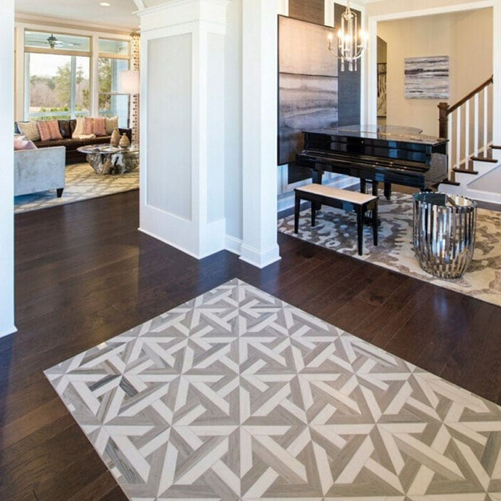 Dolomite, Skyline Vein Cut Multi Finish Marmara Marble Mosaic (MYS)
