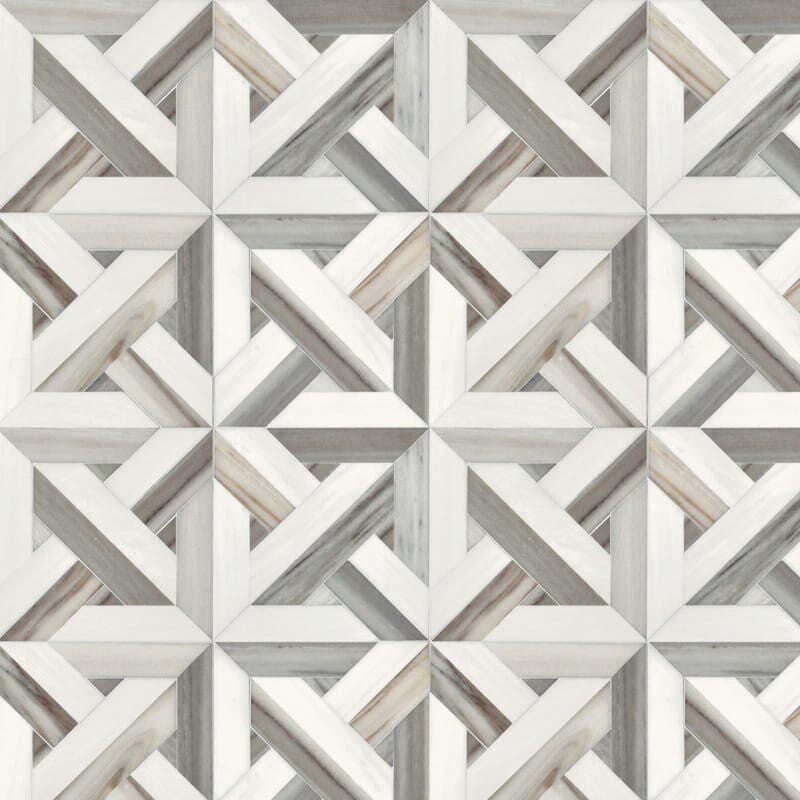 Dolomite, Skyline Vein Cut Multi Finish Marmara Marble Mosaic (MYS)