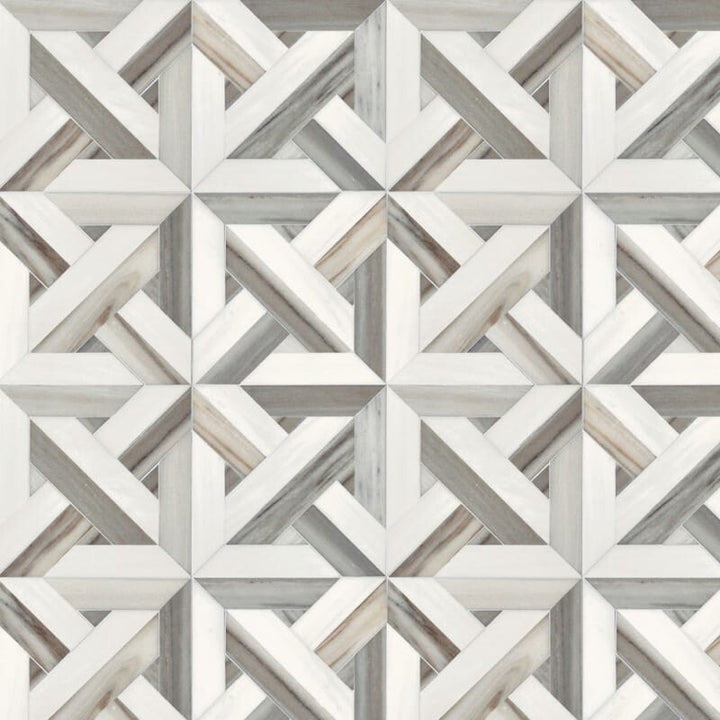Dolomite, Skyline Vein Cut Multi Finish Marmara Marble Mosaic (MYS)